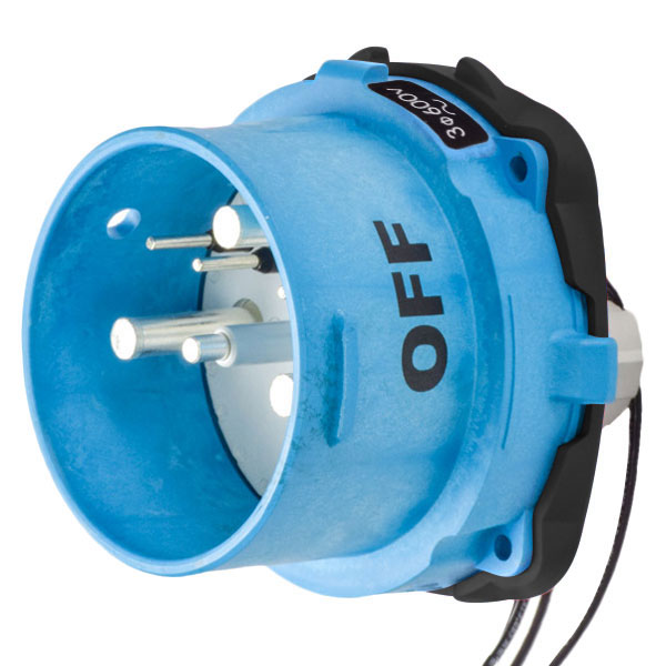 63-98143-264 - DSN150 INLET POLY BLUE SIZE 5 TYPE 4X IP 69 3P+G 150A 600 VAC 60 Hz +4 AUX